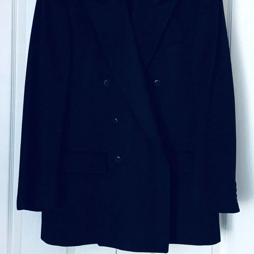 NORDSTROM CLASSICS 100% Cashmere Double Breasted Sport Jacket Black Men’s
